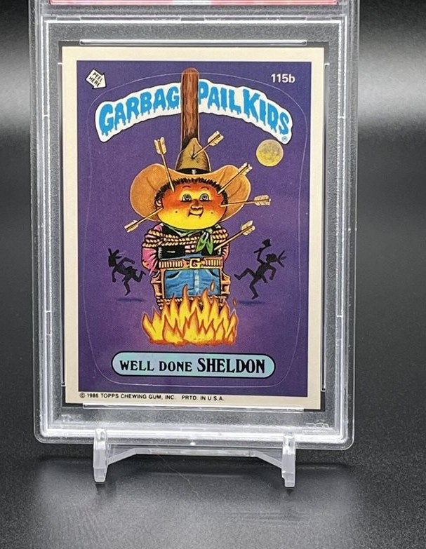 1986 Topps Garbage Pail Kids Series 3 #115b Well Done Sheldon front
