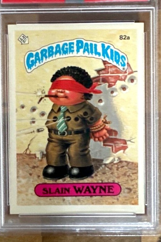 1985 Topps Garbage Pail Kids Series 2 #82a Slain Wayne front