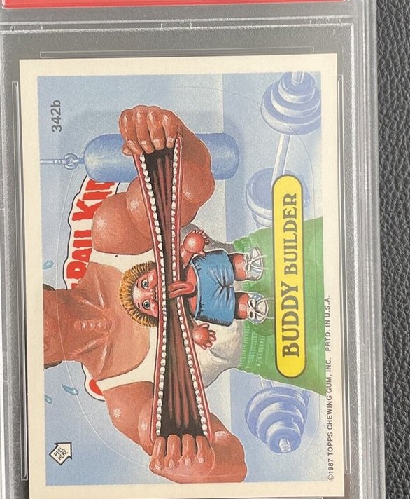 1987 Topps Garbage Pail Kids Series 9 #342B Os9 Buddy Builder 342b Mint-Rare front