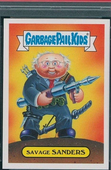 2016 Topps Topps Garbage Pail Kids American U.S. Presidential Candidate Sticker #2b Savage Sanders front