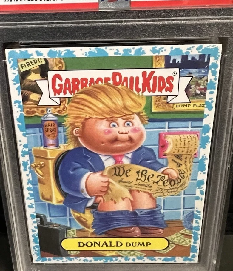 2016 Topps Topps Garbage Pail Kids American U.S. Presidential Candidate Sticker Spit #3a Donald Dump front