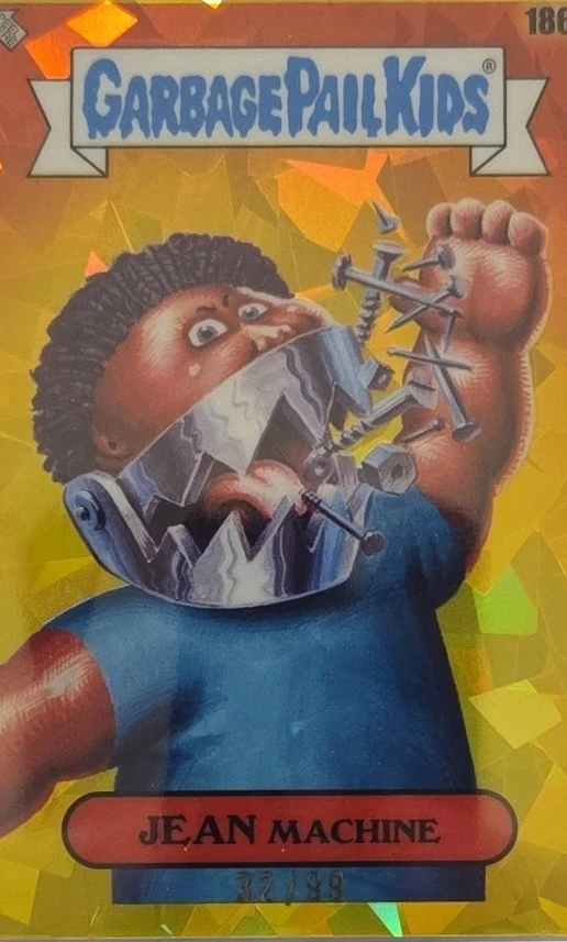 2022 Topps Garbage Pail Kids YELLOW #186b Jean Machine front