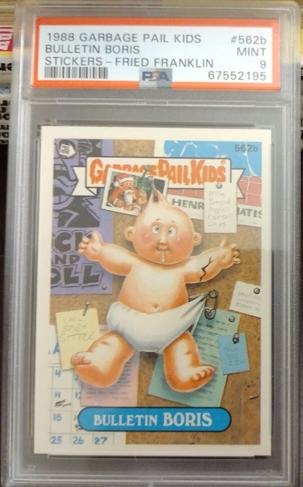 1988 Topps Garbage Pail Kids Series 14 Fried Franklin #562b Bulletin Boris front