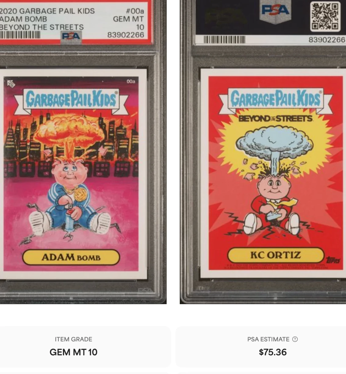 2020 Topps Garbage Pail Kids Beyond The Streets #00a Adam Bomb front