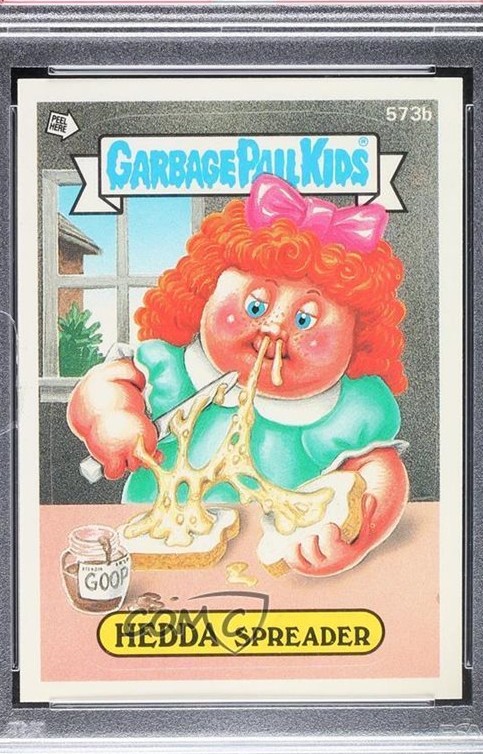 1988 Topps Garbage Pail Kids Series 14 Modern Art #573b Hedda Spreader front