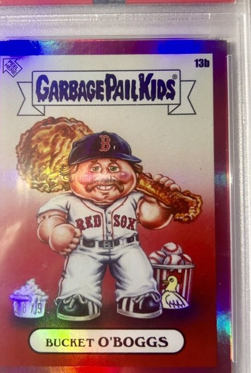 2023 Topps Topps Garbage Pail Kids X Mlb Series 3 Pink Foil #13b Bucket O'Boggs front