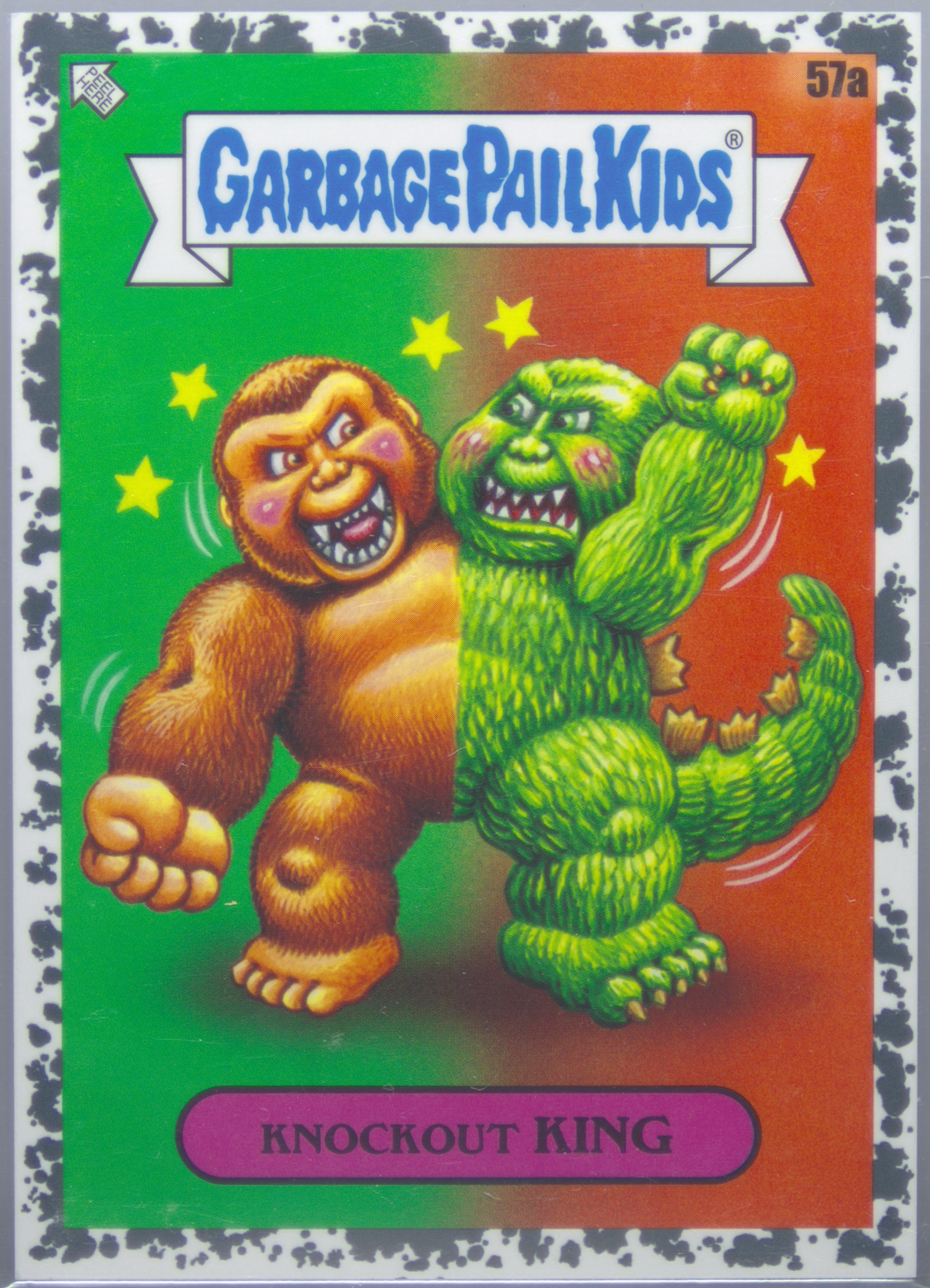 2023 Topps Garbage Pail Kids Intergoolactic Mayhem Moonrock Gray #57a Knockout King front