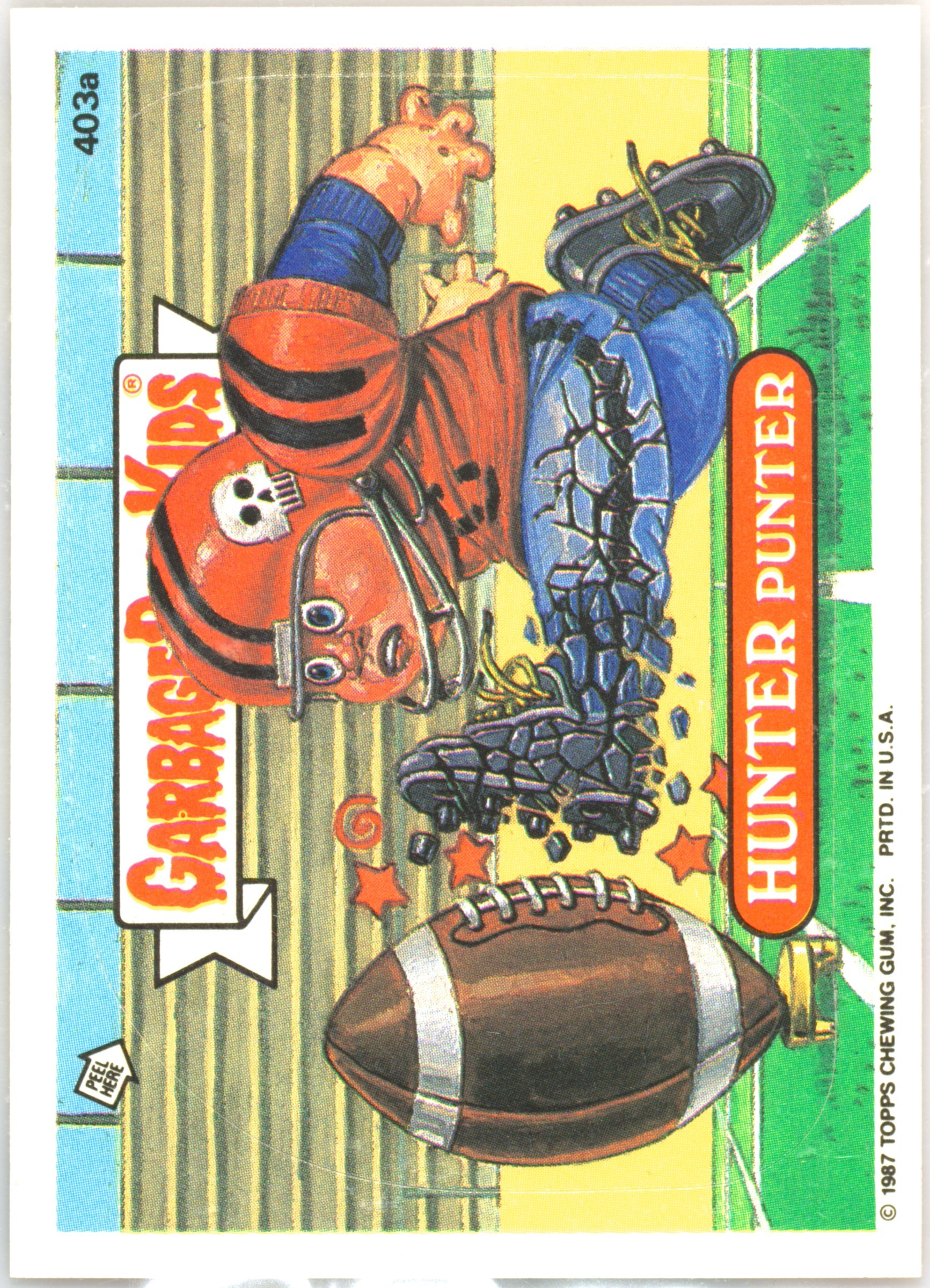 1987 Topps Garbage Pail Kids Series 10 #403a Hunter Punter front