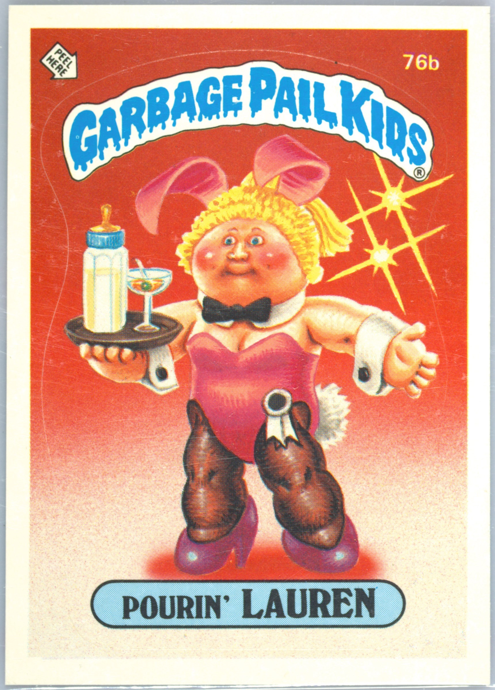 1985 Topps Garbage Pail Kids Series 2 #76b Pourin' Lauren front