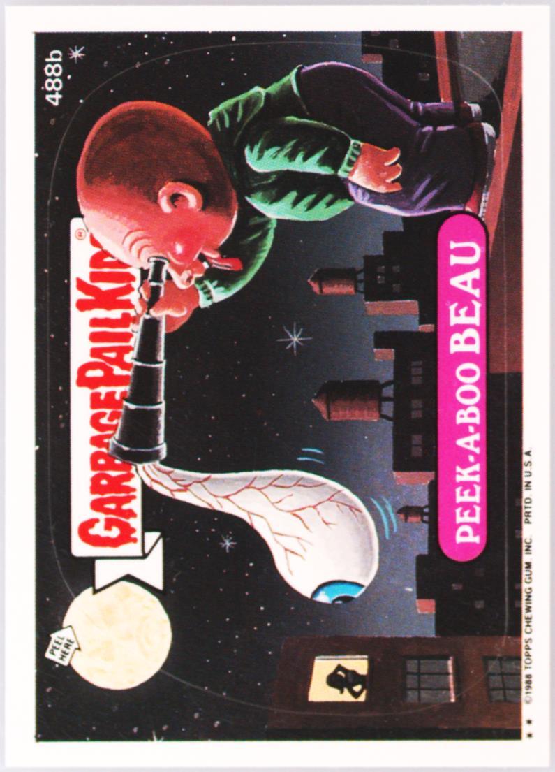 1988 Topps Garbage Pail Kids Series 12 #488b Peek-A-Boo Beau front