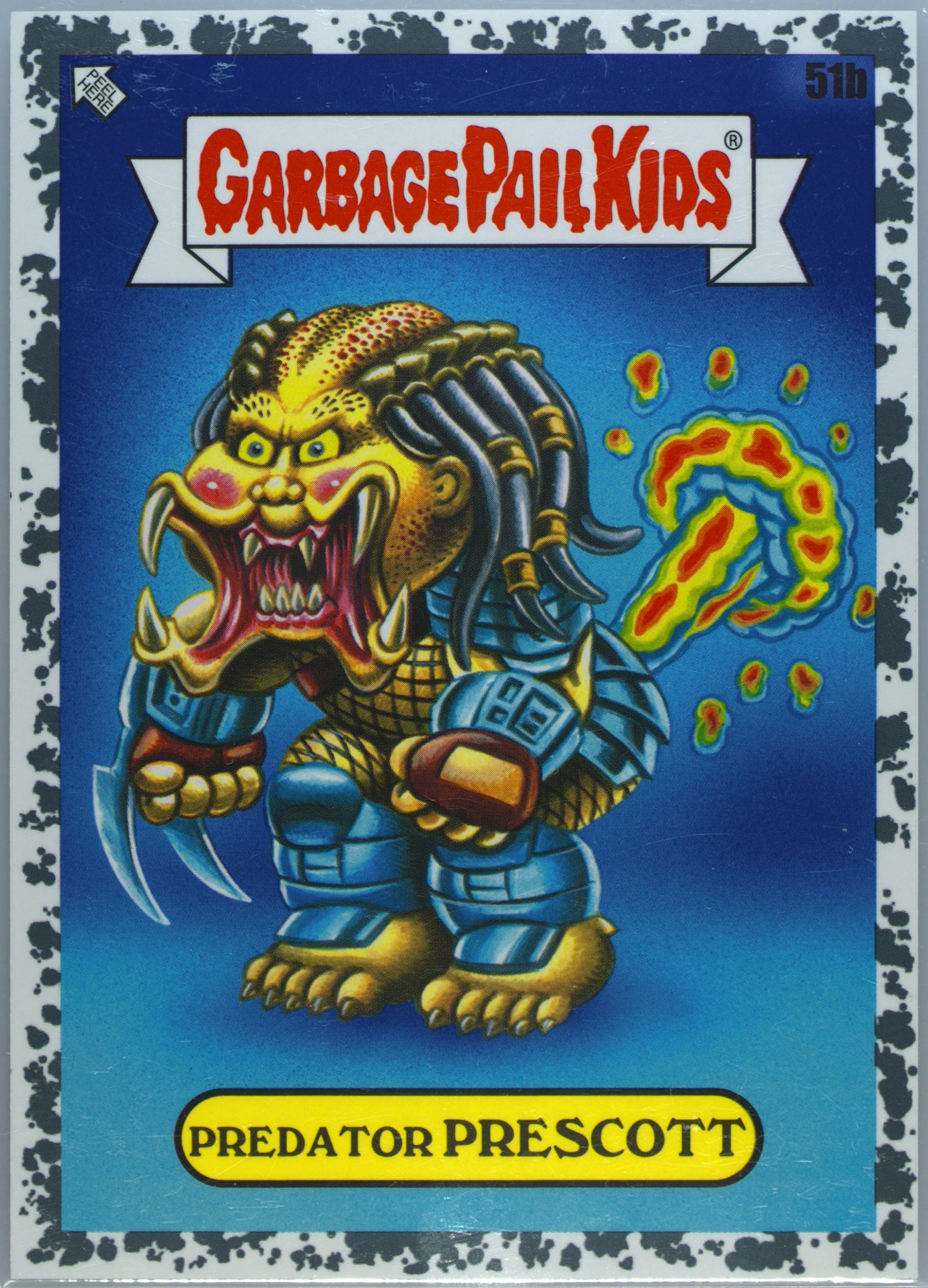 2023 Topps Garbage Pail Kids Intergoolactic Mayhem Moonrock Gray #51b Predator Prescott front