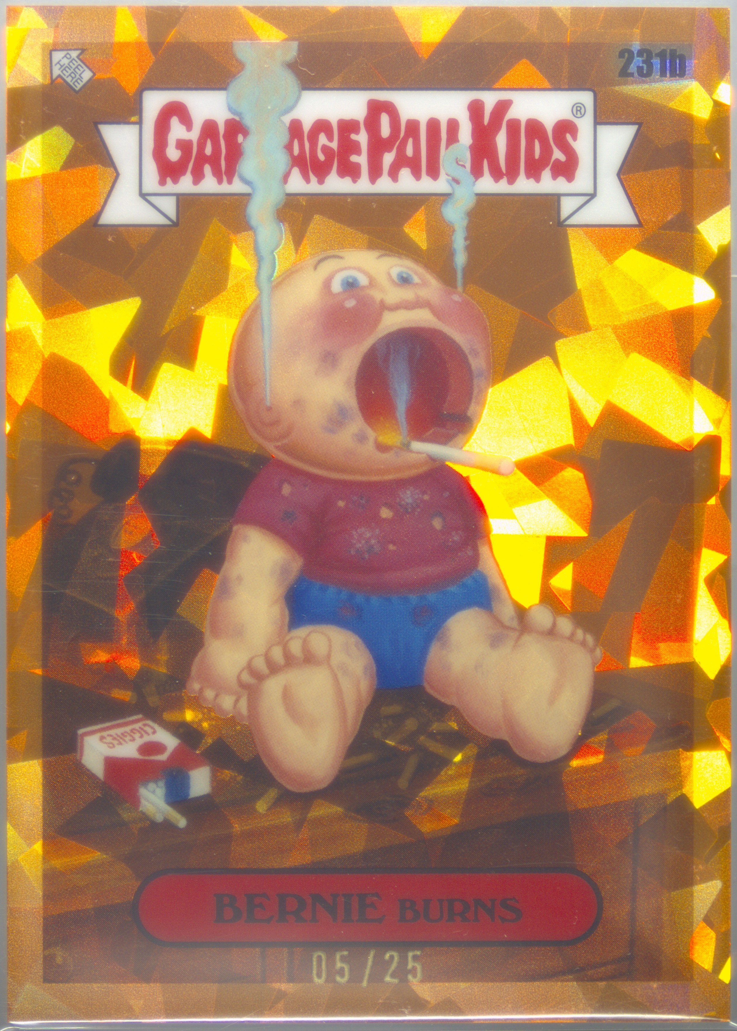 2023 Topps Topps Garbage Pail Kids Sapphire Edition Orange #231b Bernie Burns front