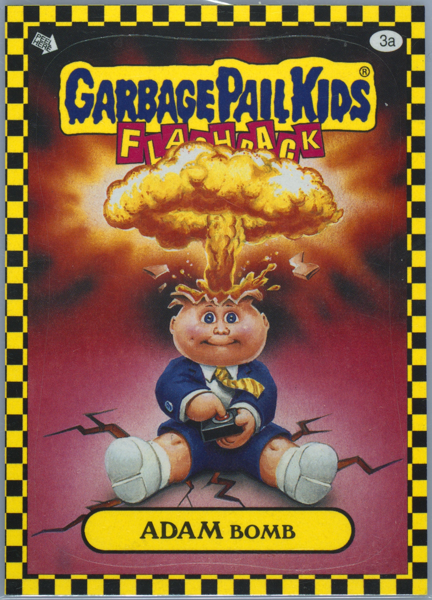 2010 Topps Garbage Pail Kids Stickers Flashback #3a Adam Bomb front