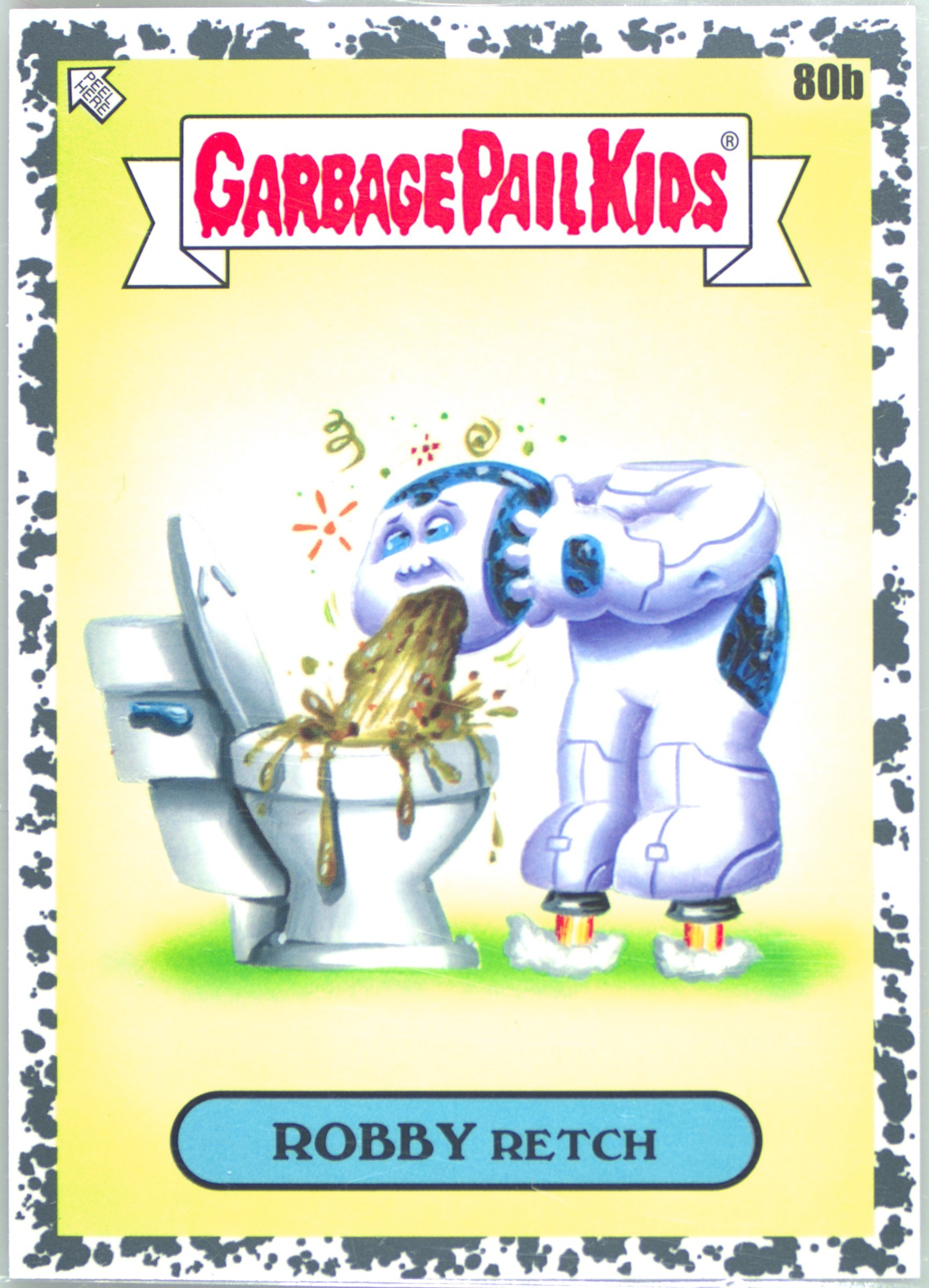 2023 Topps Garbage Pail Kids Intergoolactic Mayhem Moonrock Gray #80b Robby Retch front