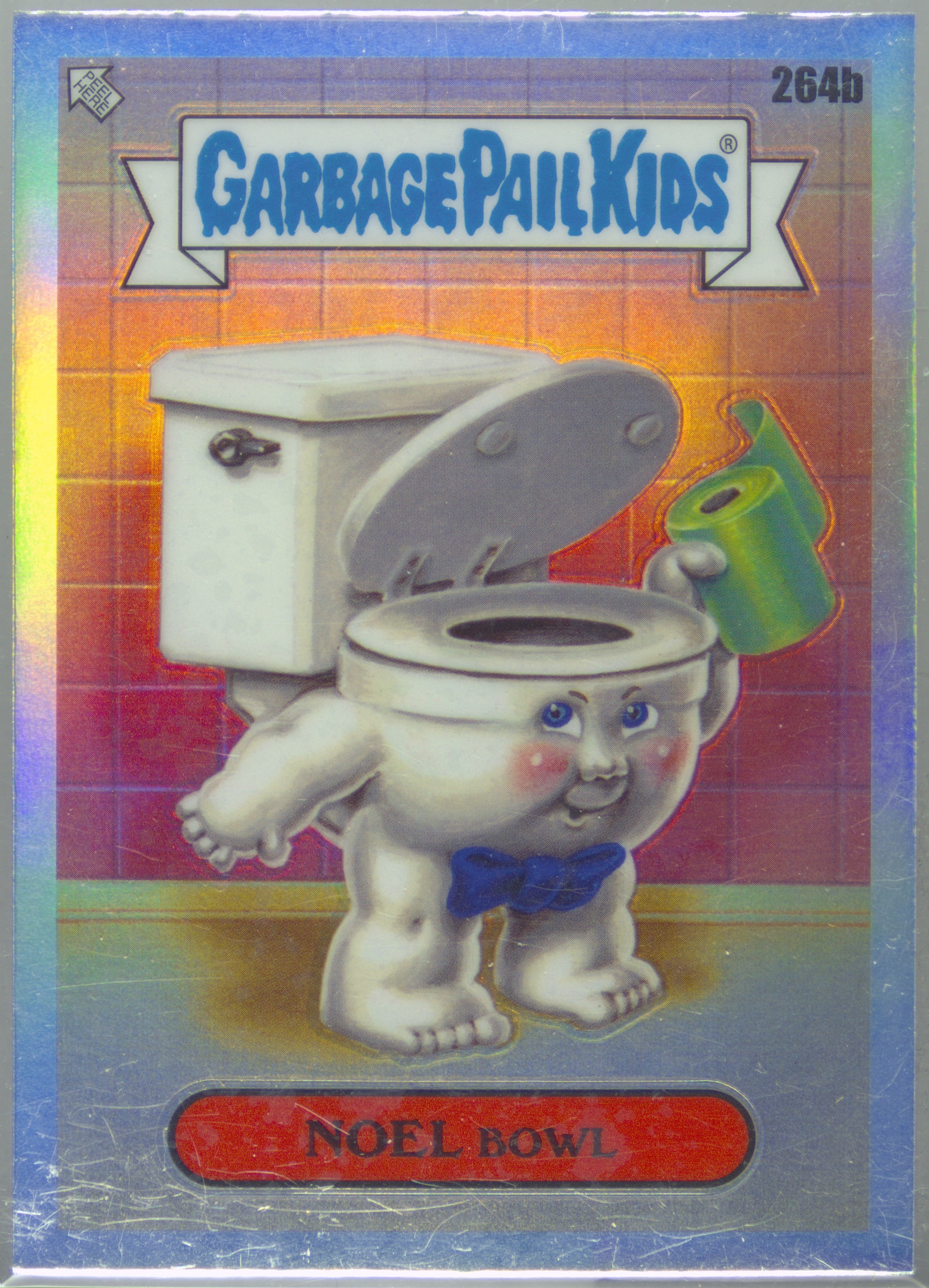 2024 Topps Topps Chrome Garbage Pail Kids Original Series 7 Refractor #264b Noel Bowl front