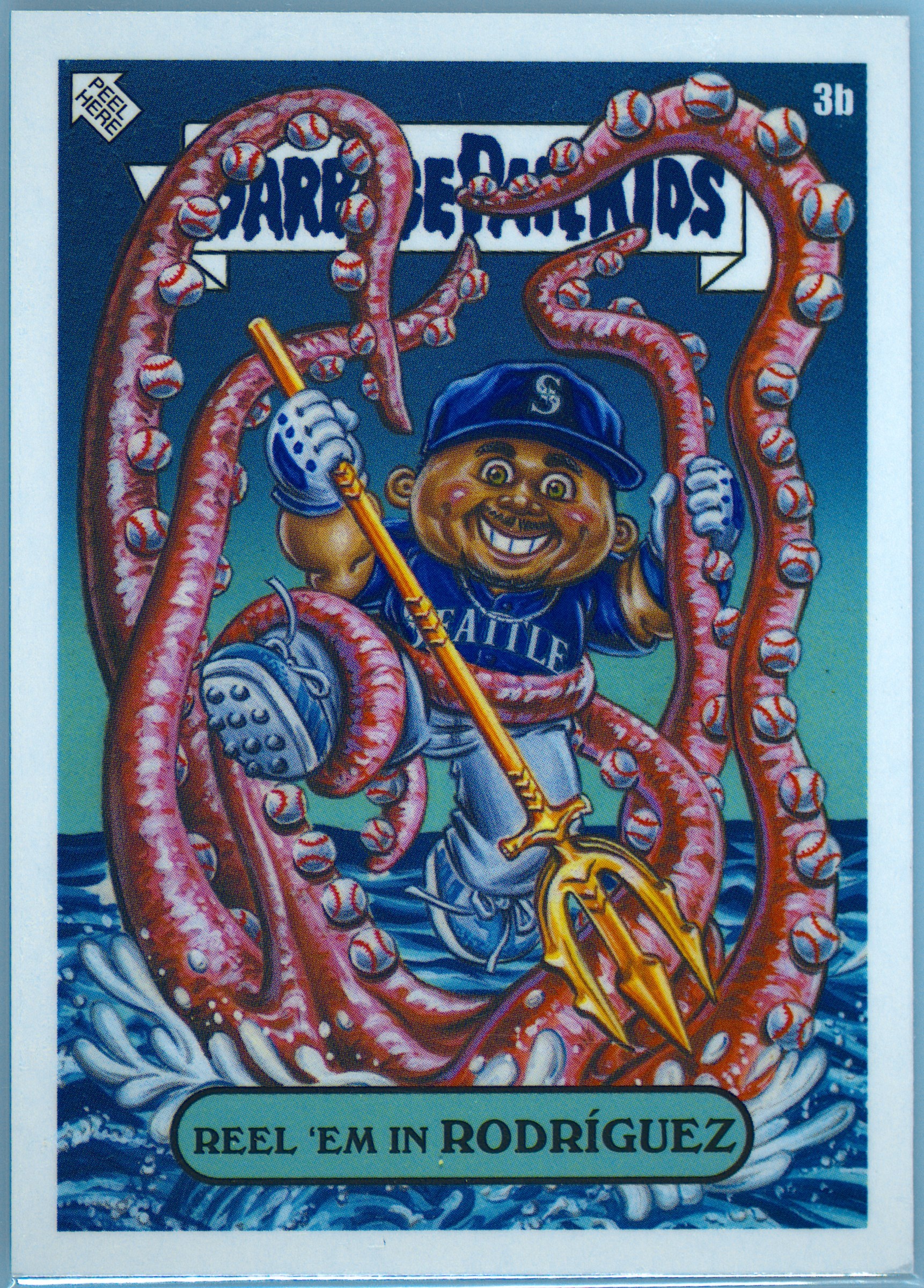 2023 Topps Topps Garbage Pail Kids X Mlb Series 3 #3b Reel 'Em In Rodriguez front
