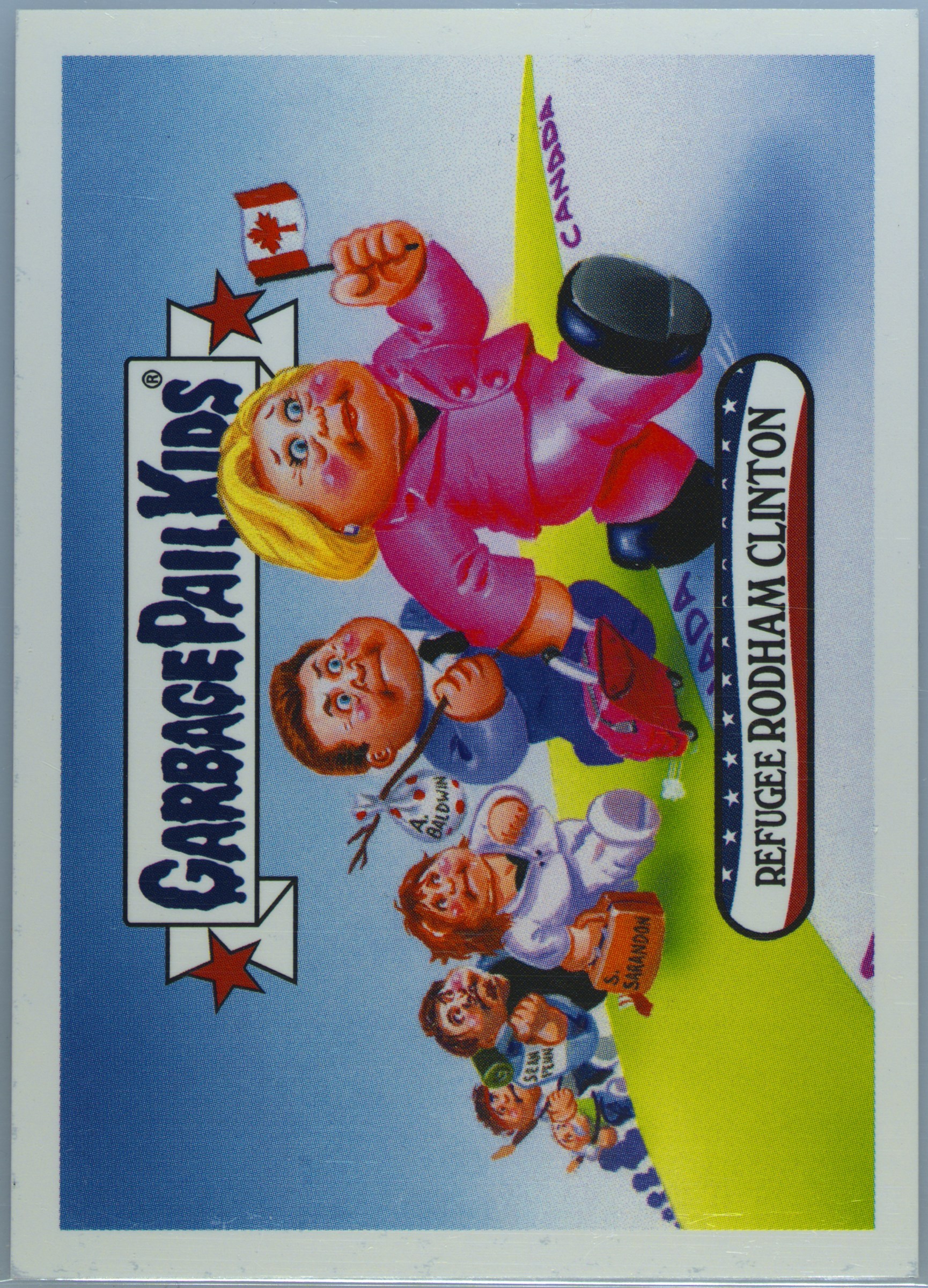 2016 Topps Garbage Pail Kids Disg-Race To The White House #65 Refugee Rodham Clinton front