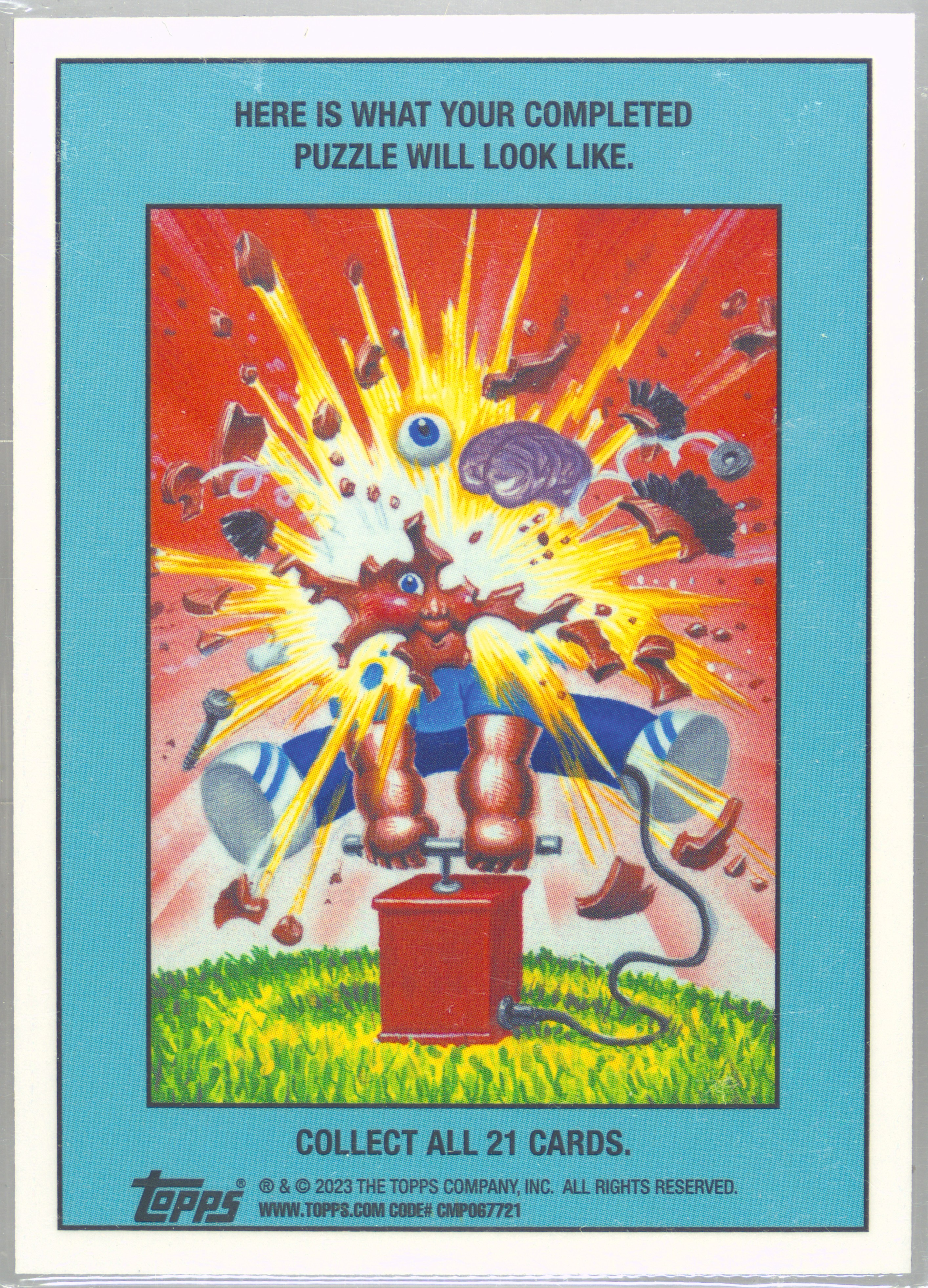 2023 Topps Topps Garbage Pail Kids Sapphire Edition Orange #207a Over Flo front