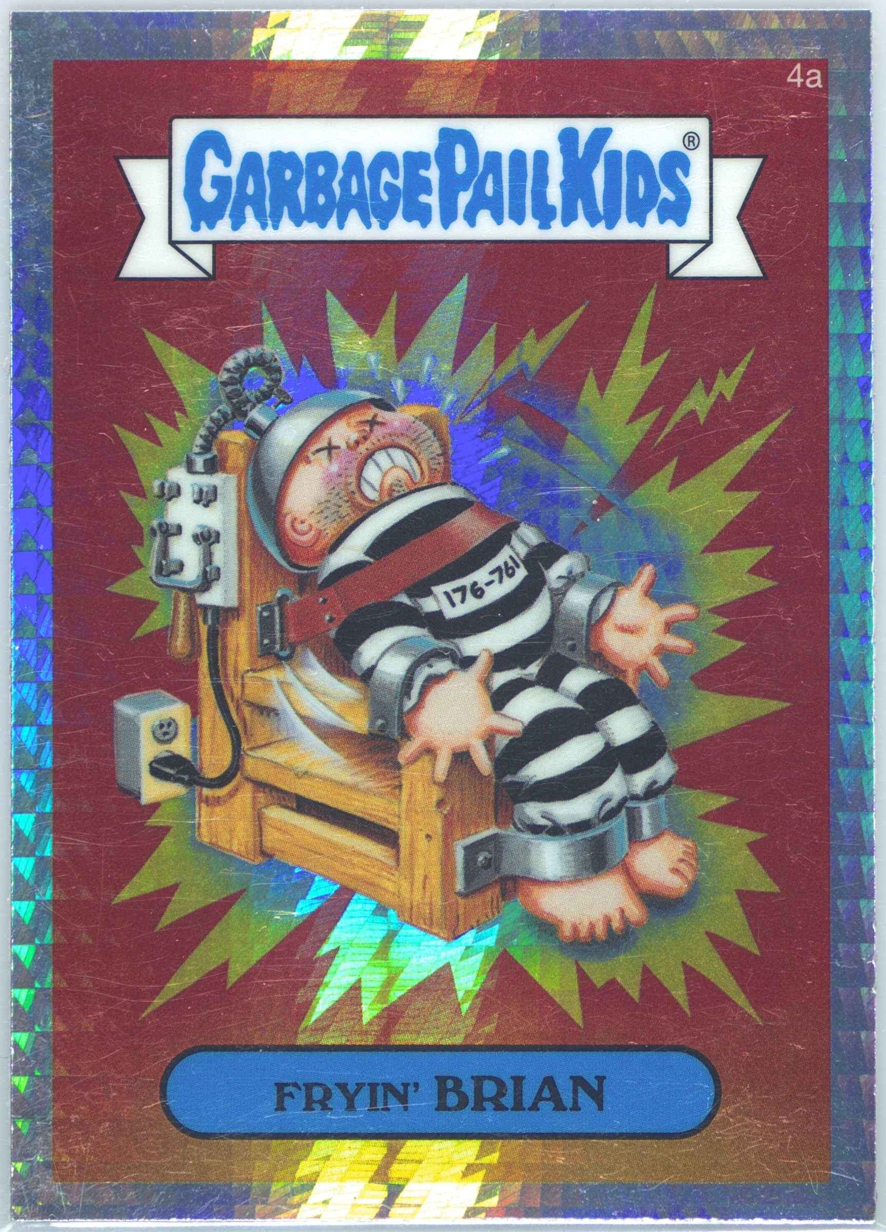 2013 Topps Garbage Pail Kids Chrome Series 1 Prism Refractor #4a Fryin' Brian front