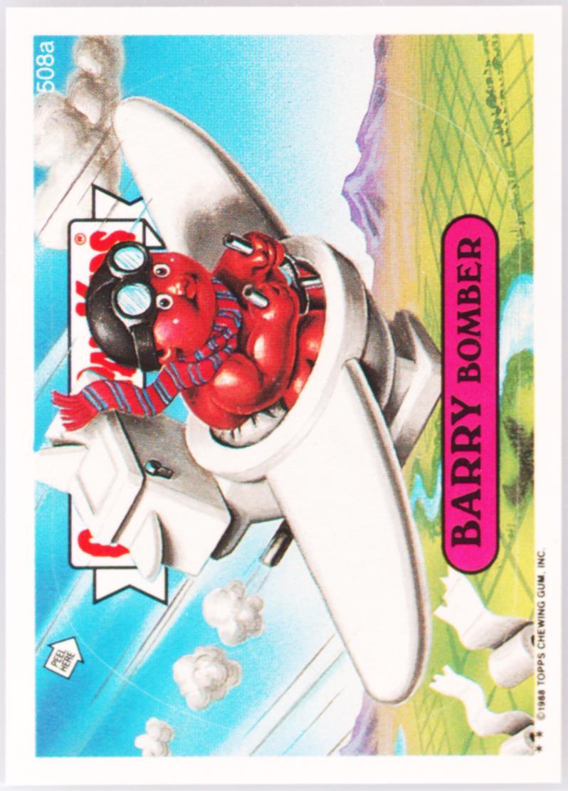 1988 Topps Garbage Pail Kids Series 13 #508a Barry Bomber front