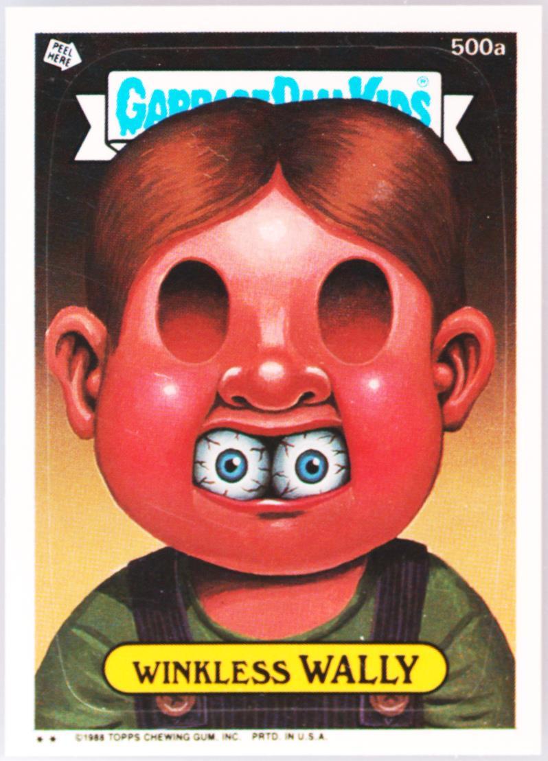 1988 Topps Garbage Pail Kids Series 12 #500a Winkless Wally front