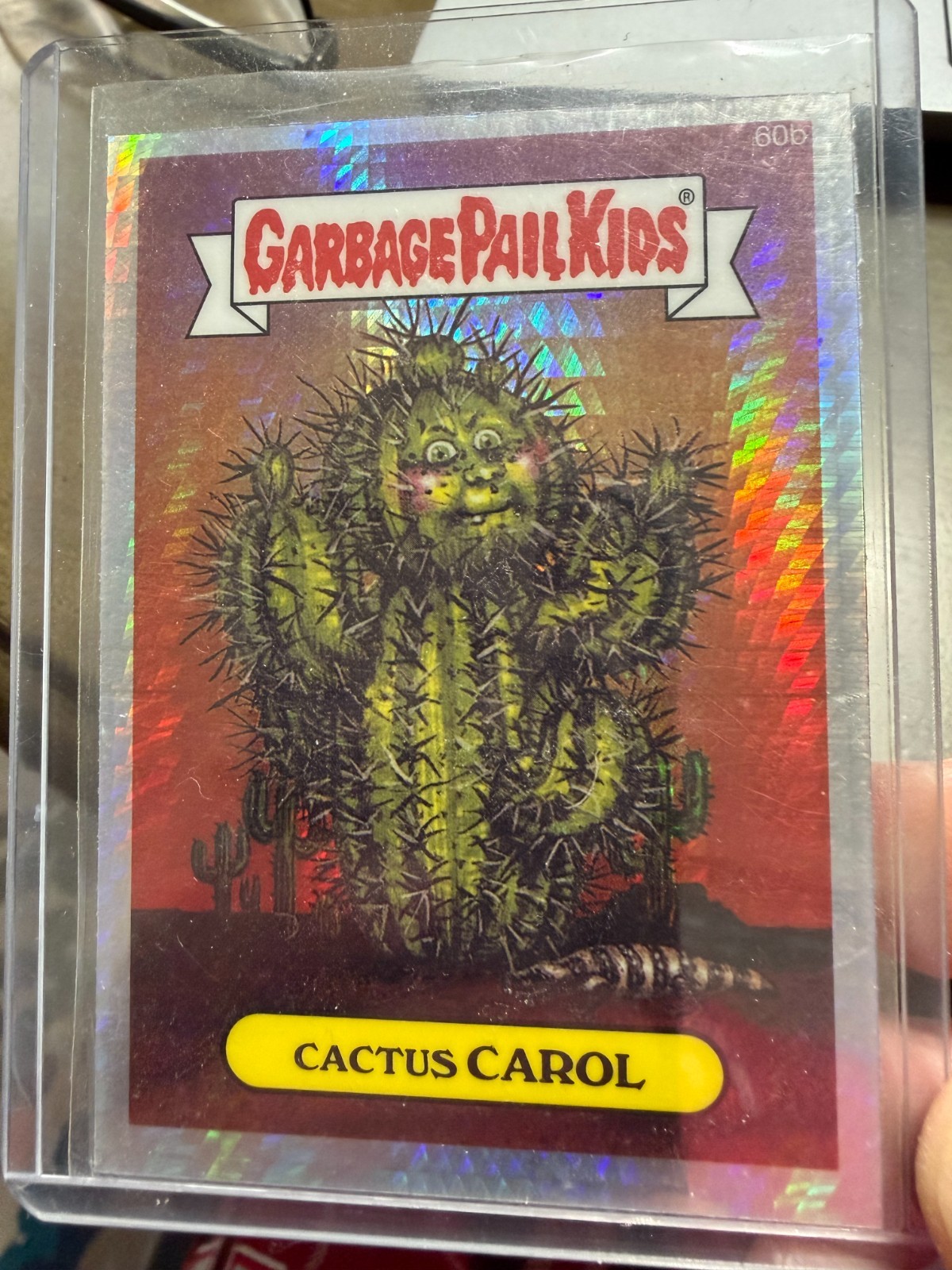 2014 Topps Garbage Pail Kids Chrome Series 2 Gold Refractor #60b Cactus Carol front