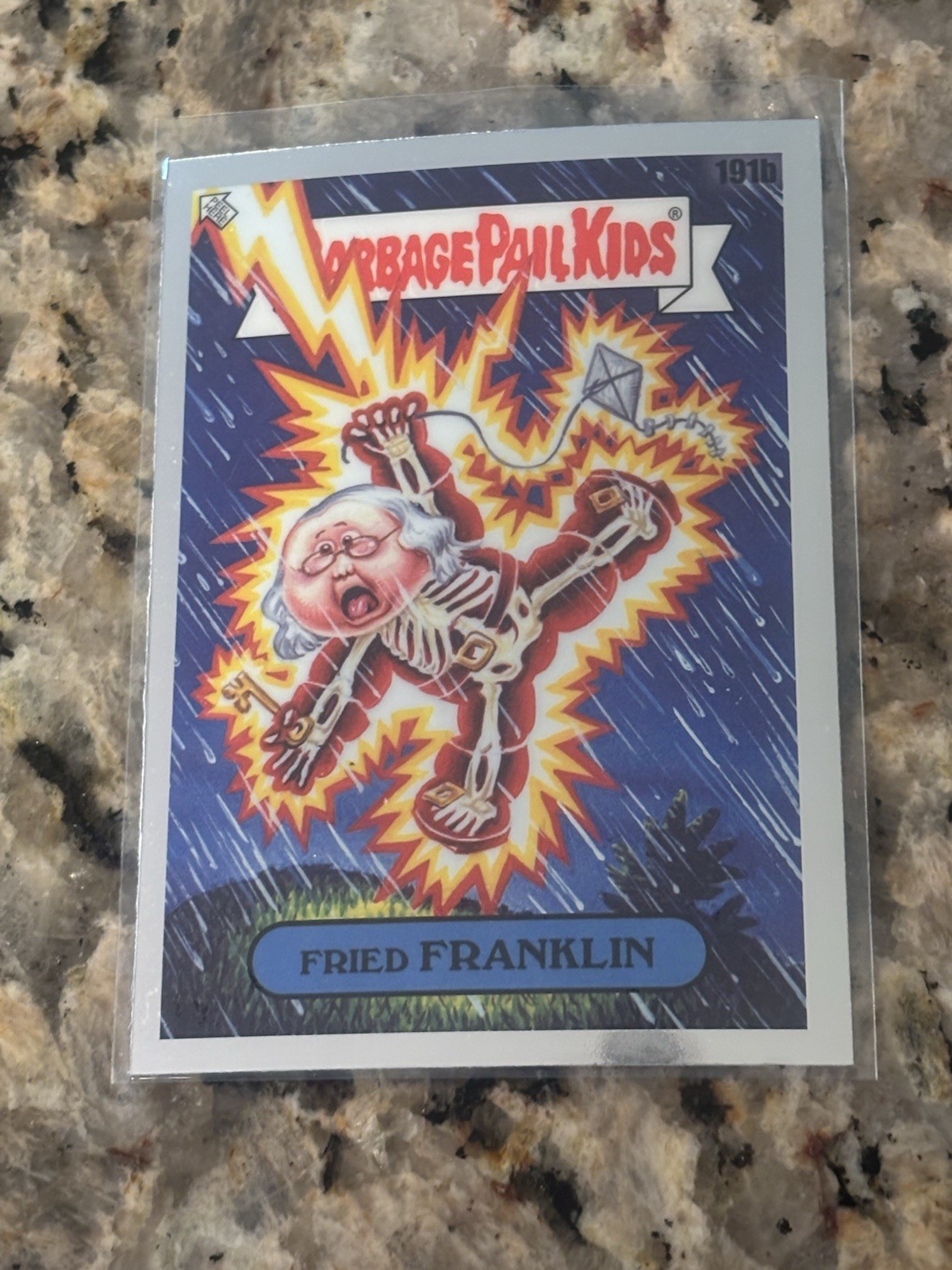 2022 Topps Garbage Pail Kids GREEN #191b Fried Franklin front