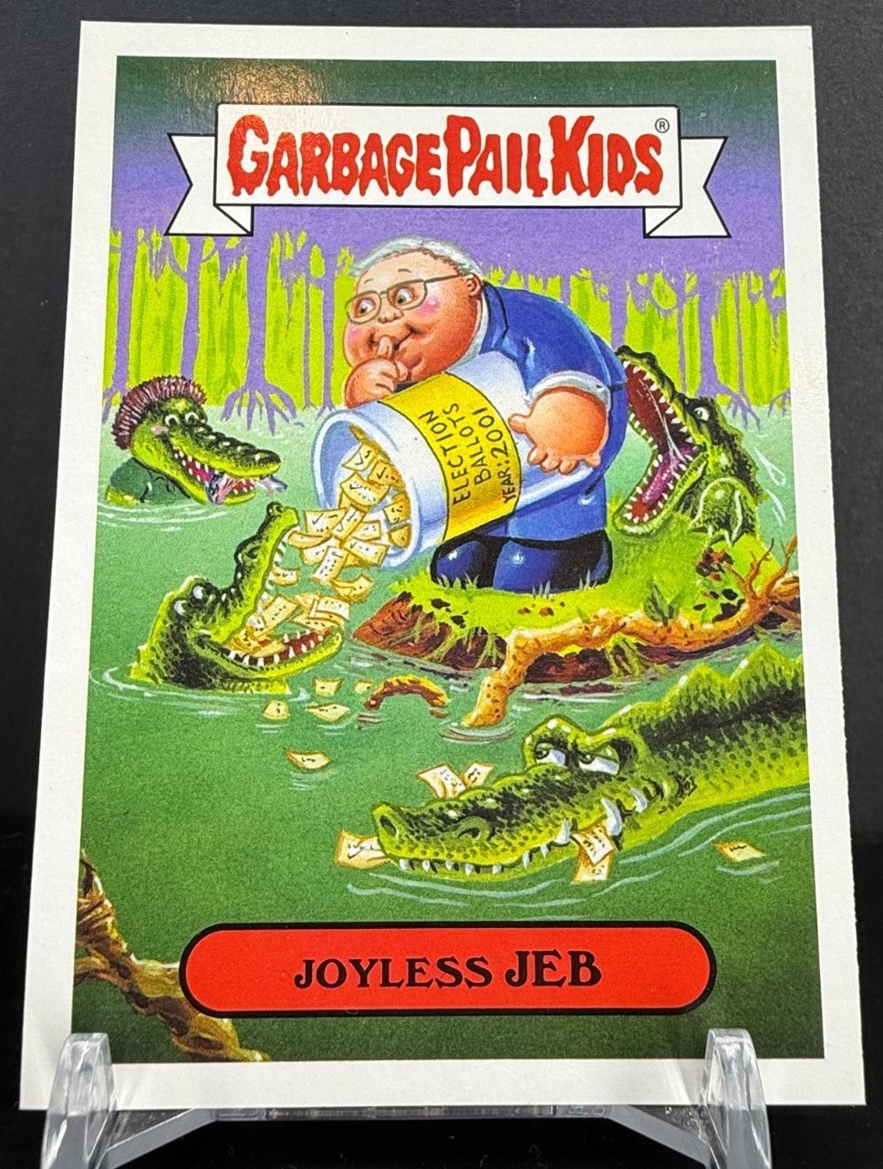 2016 Topps Topps Garbage Pail Kids American U.S. Presidential Candidate Sticker #4a Joyless Jeb front